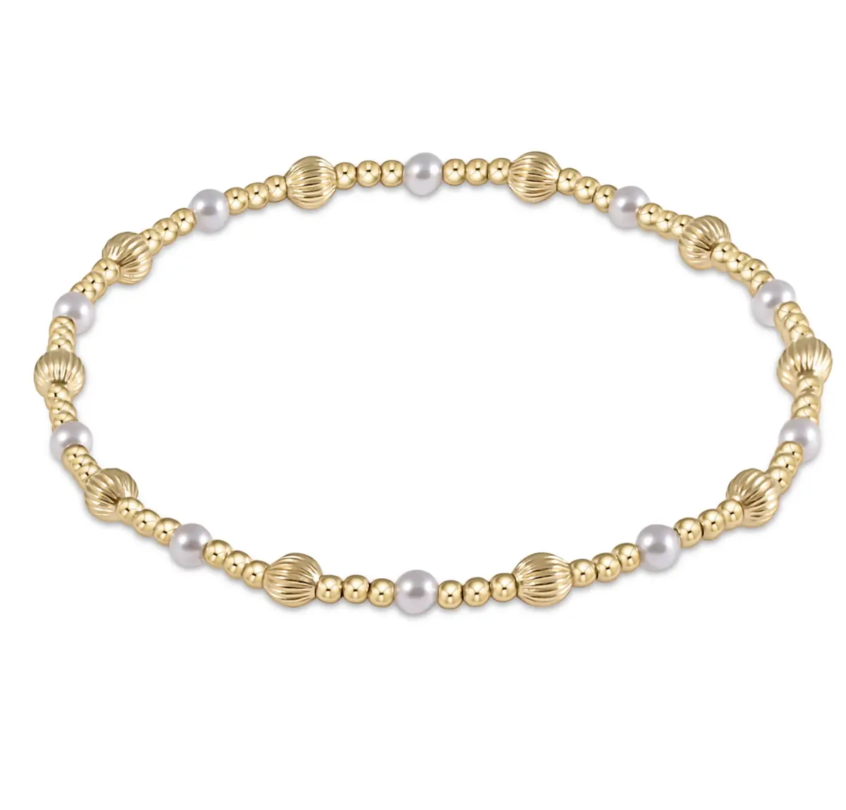 Dignity Sincerity Pattern 4Mm Gold Bead Bracelet | Assorted Colors 1