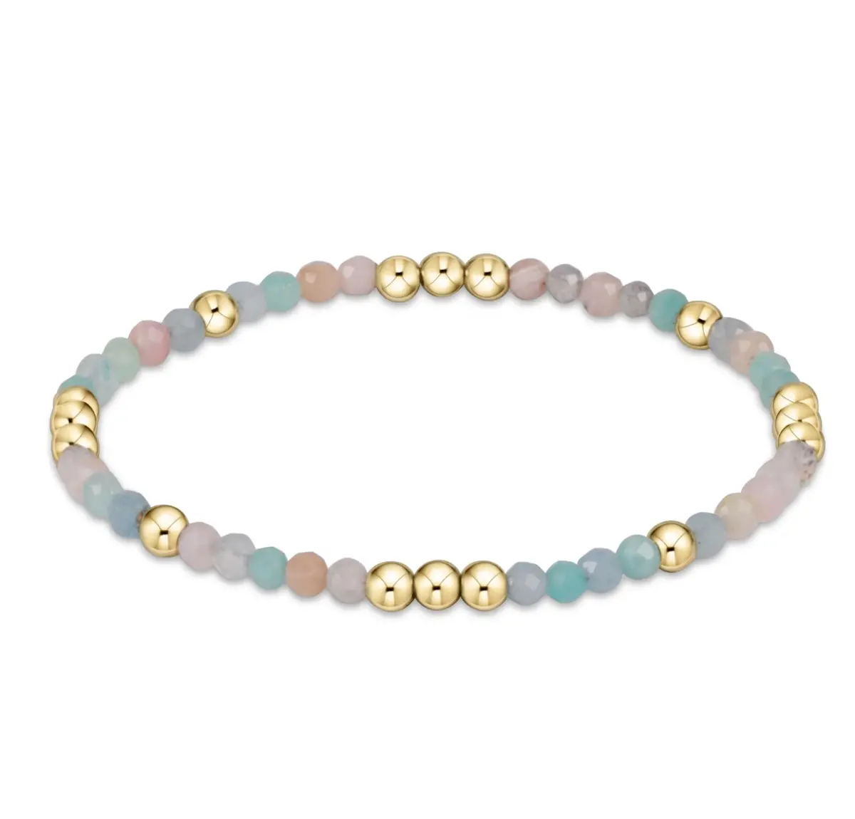 Geometric Pattern 3mm Beaded Bracelet