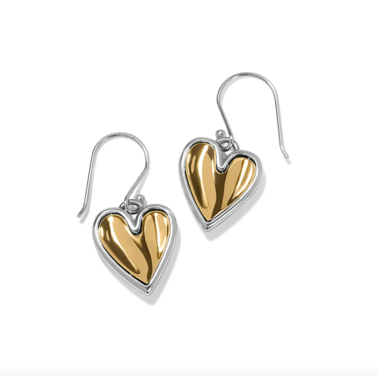 Cascade Heart Reversible French Wire Earrings 1