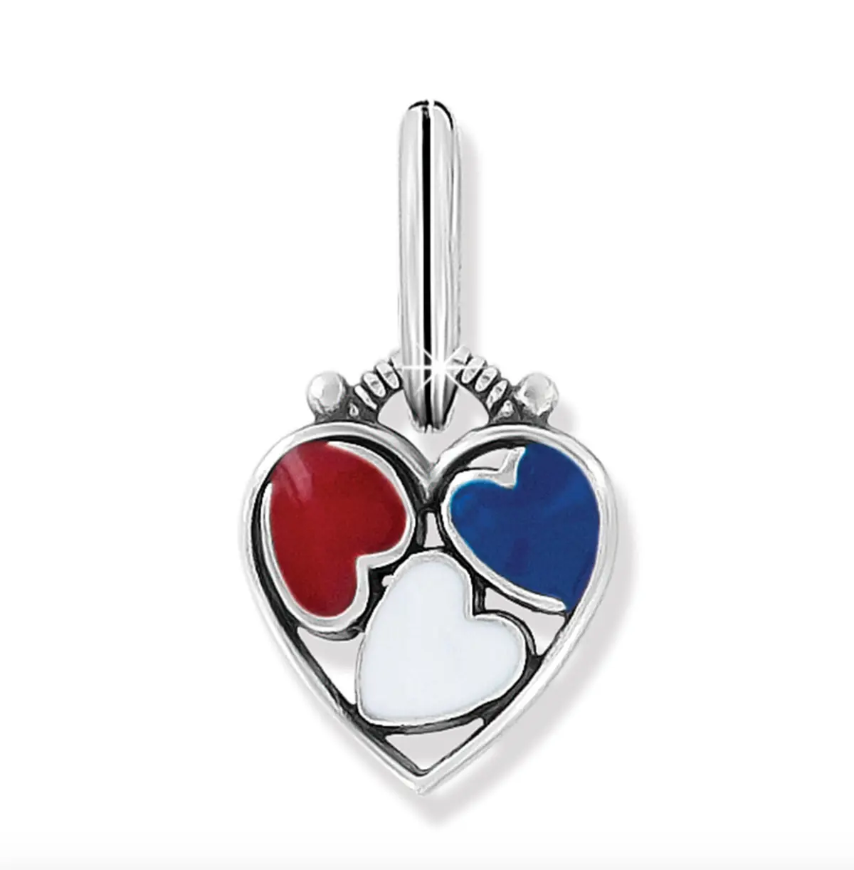 Patriotic Heart Charm 1