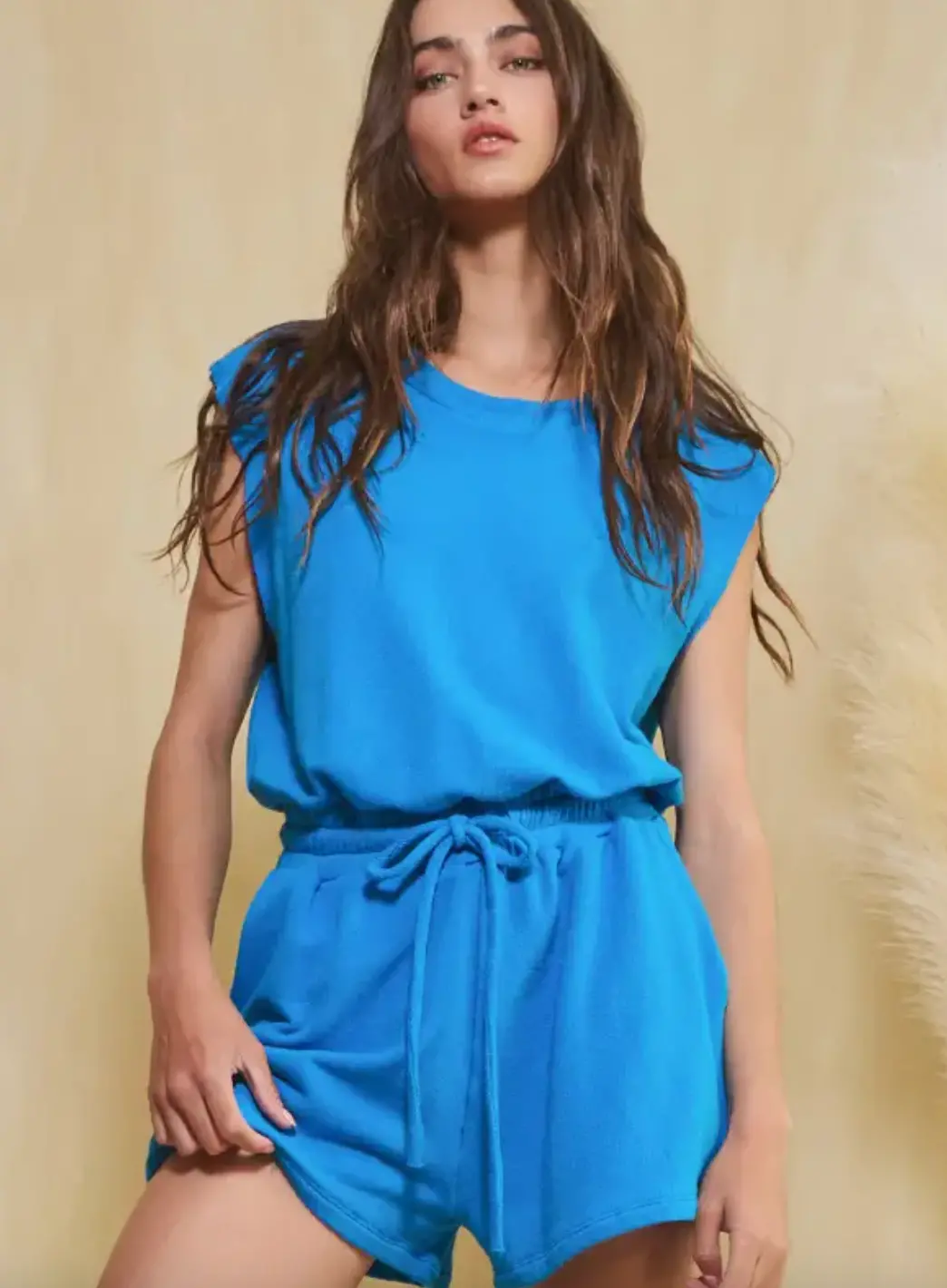 Drawstring Waistband Romper 1