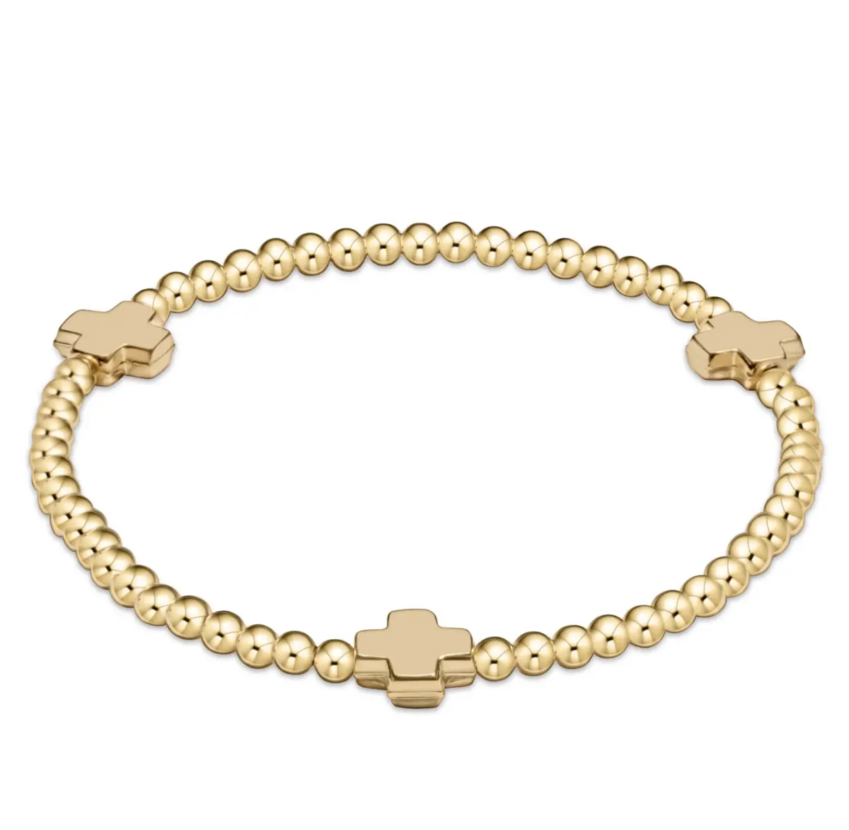 Egirl Signature Cross 3Mm Gold Bracelet - Gold 1