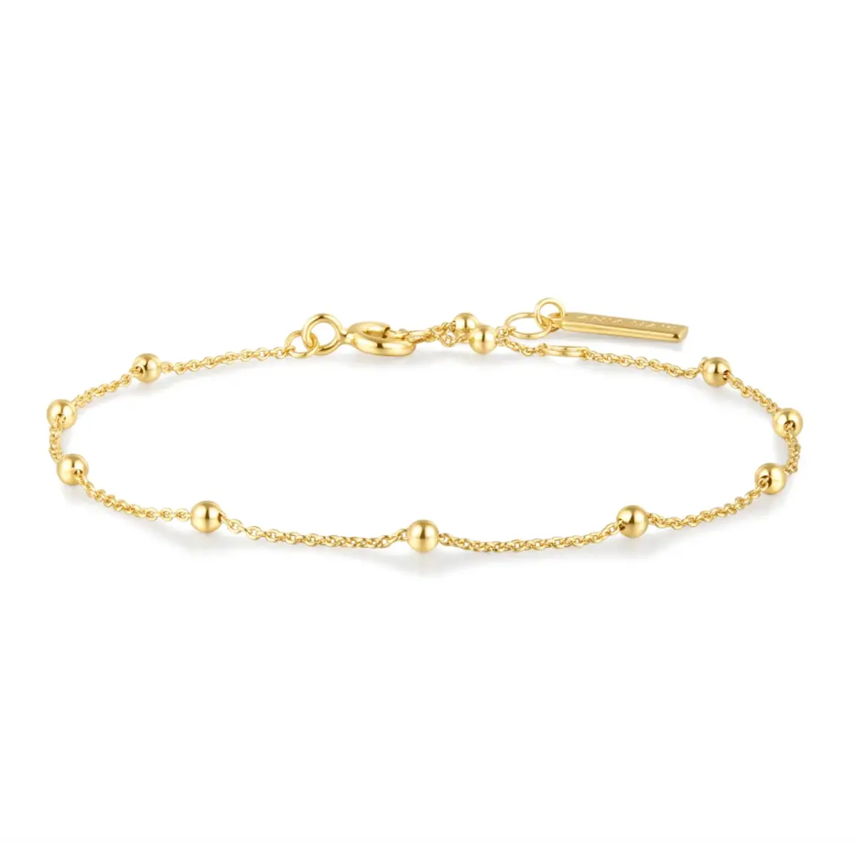 Gold Beaded Chain Bracelet 1
