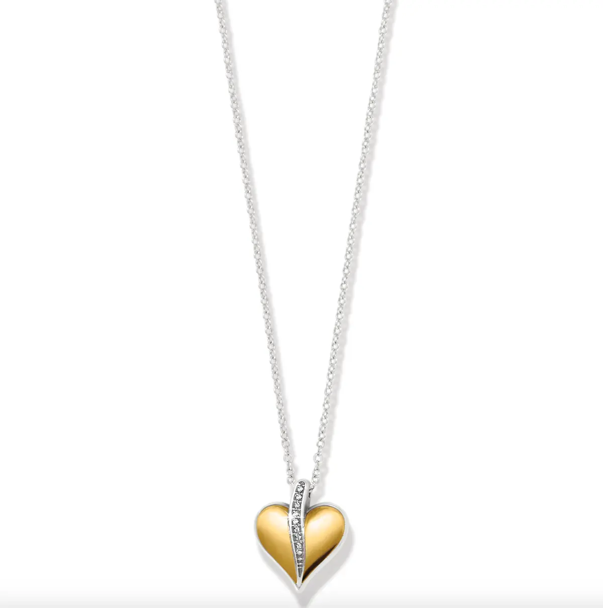 Precious Heart Two Tone Petite Necklace 1