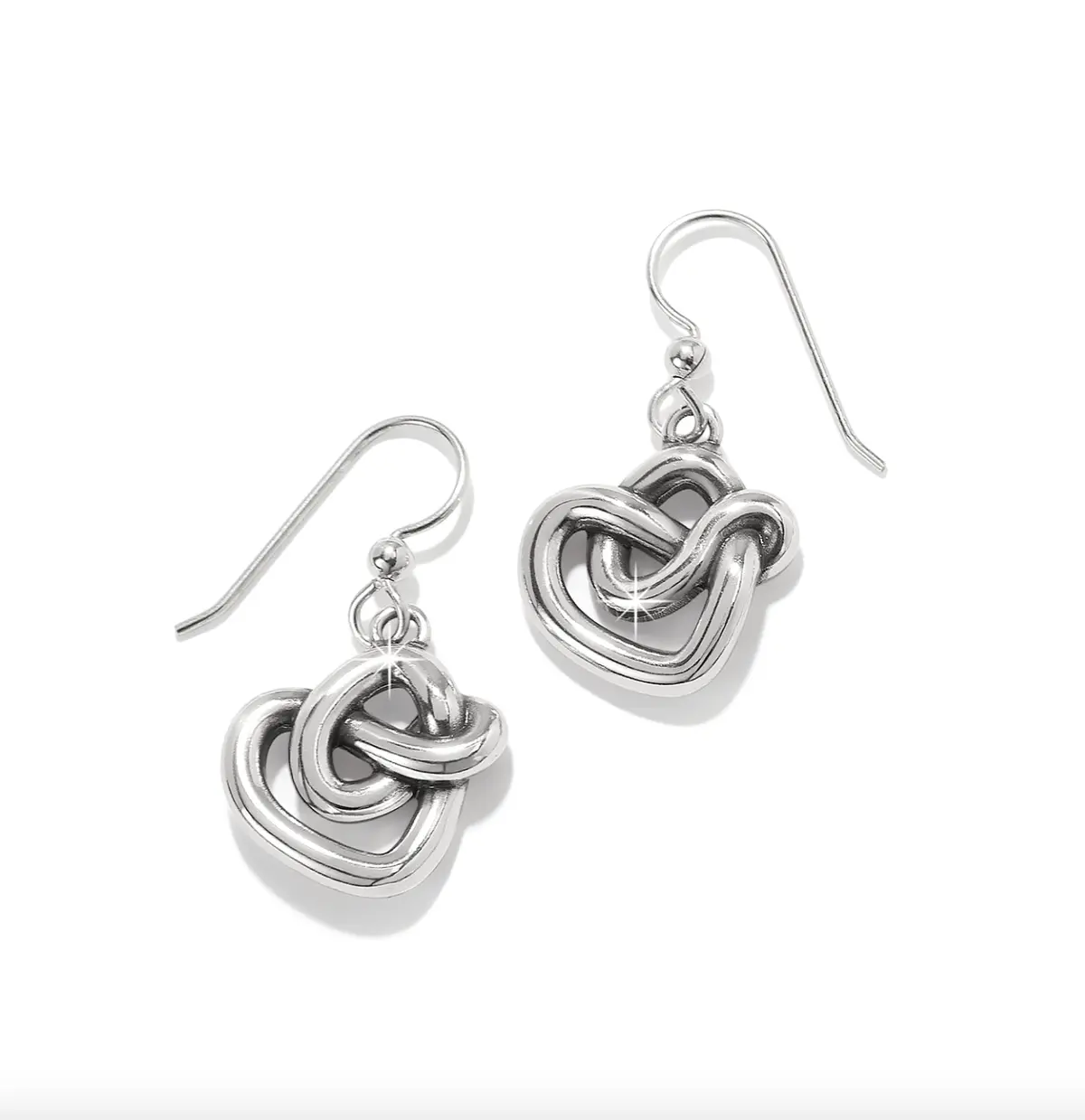 Interlok Curve Heart French Wire Earrings 1