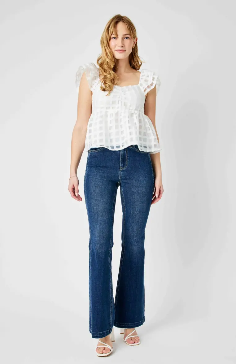 Side Seam Detail Flare Jean 1