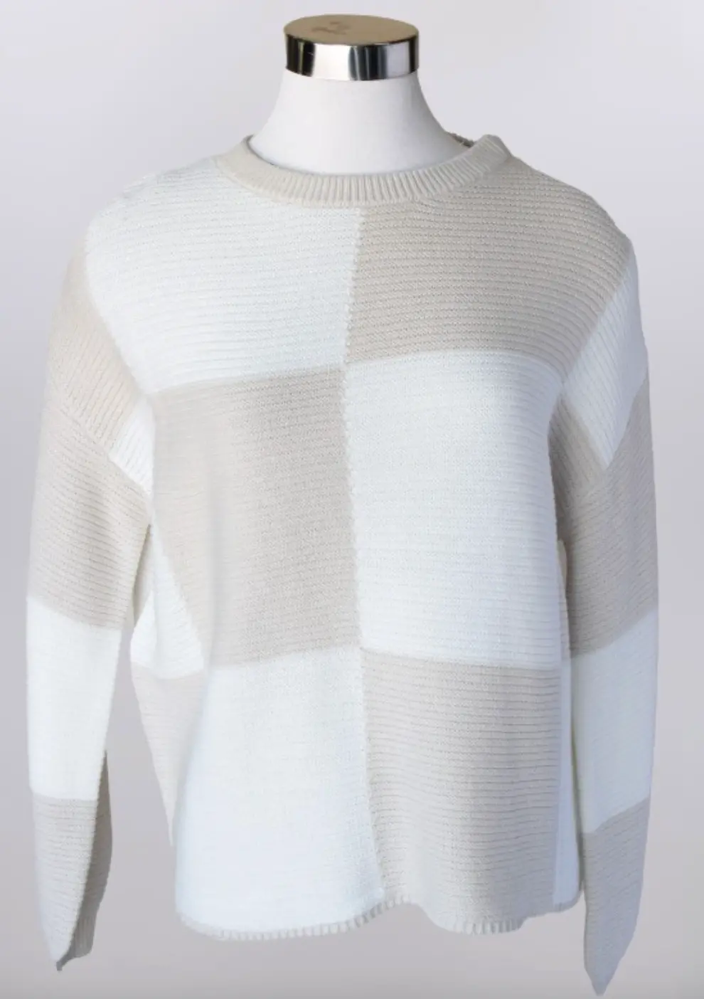 Checkered Pullover Sweater 1