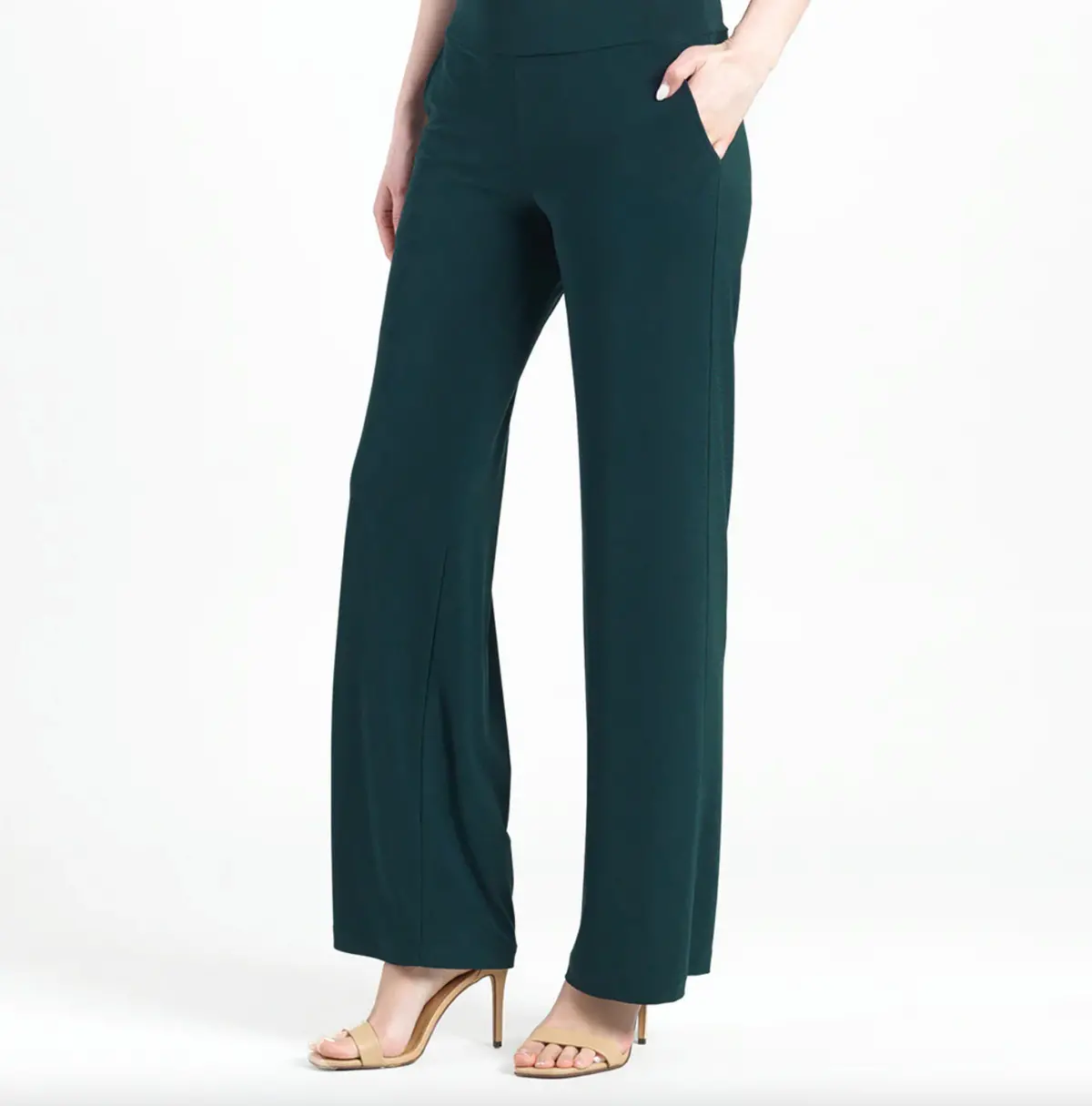 Wide Leg Pocket Pant - Hunter Green 1