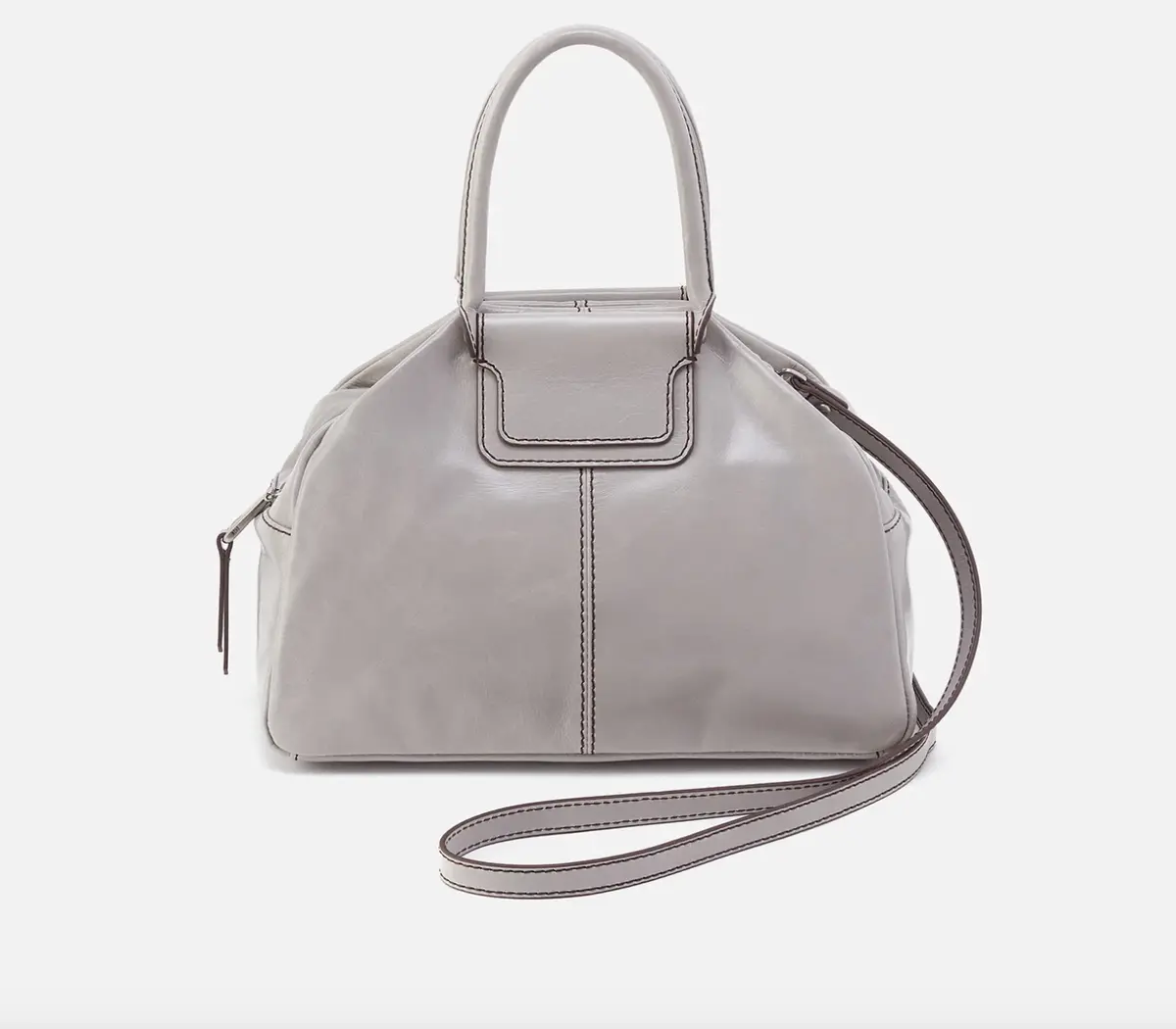 Sheila Drop Handle Satchel | Polished Leather 1