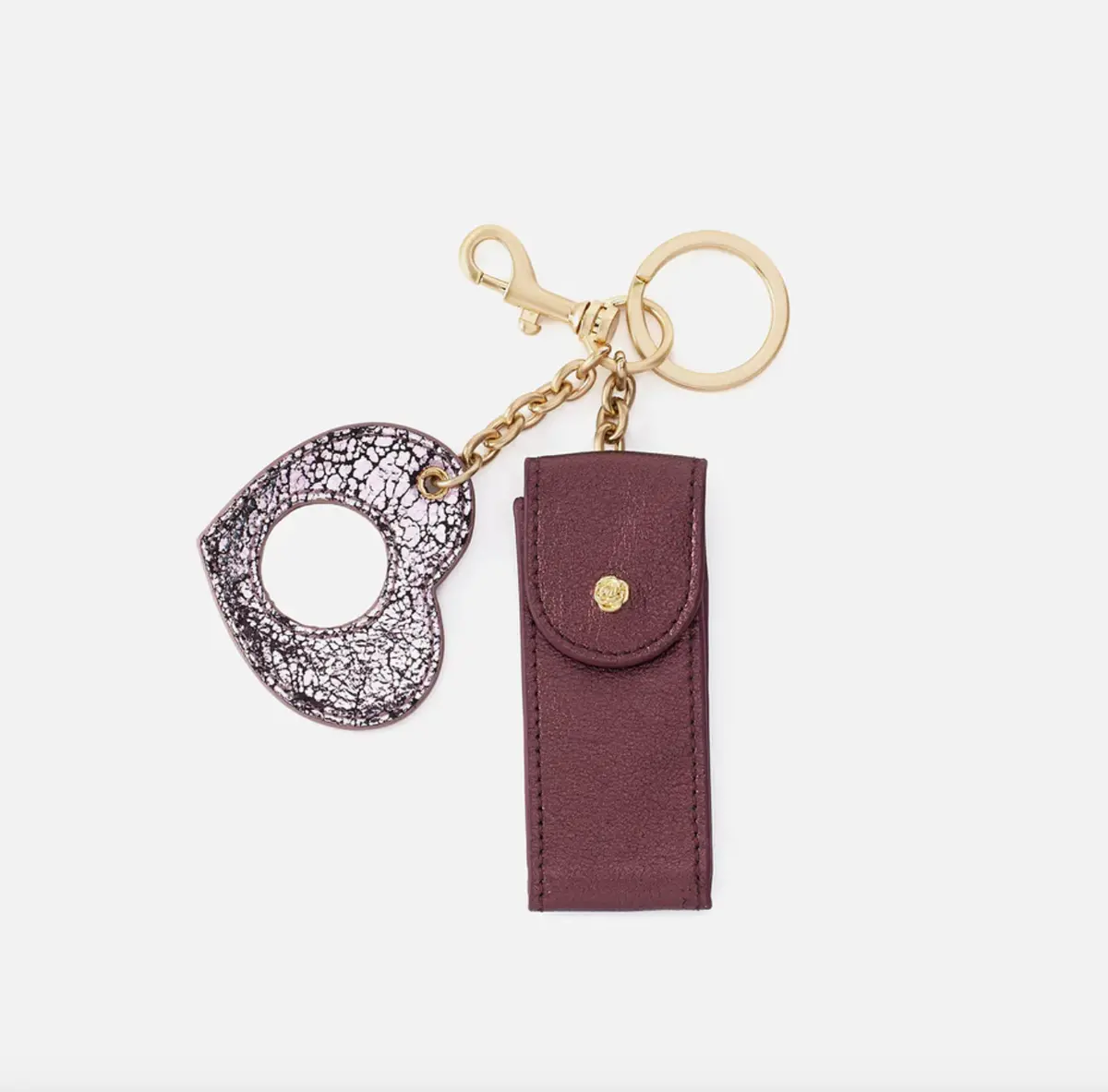 Lipstick Keychain | Metallic Leather 1