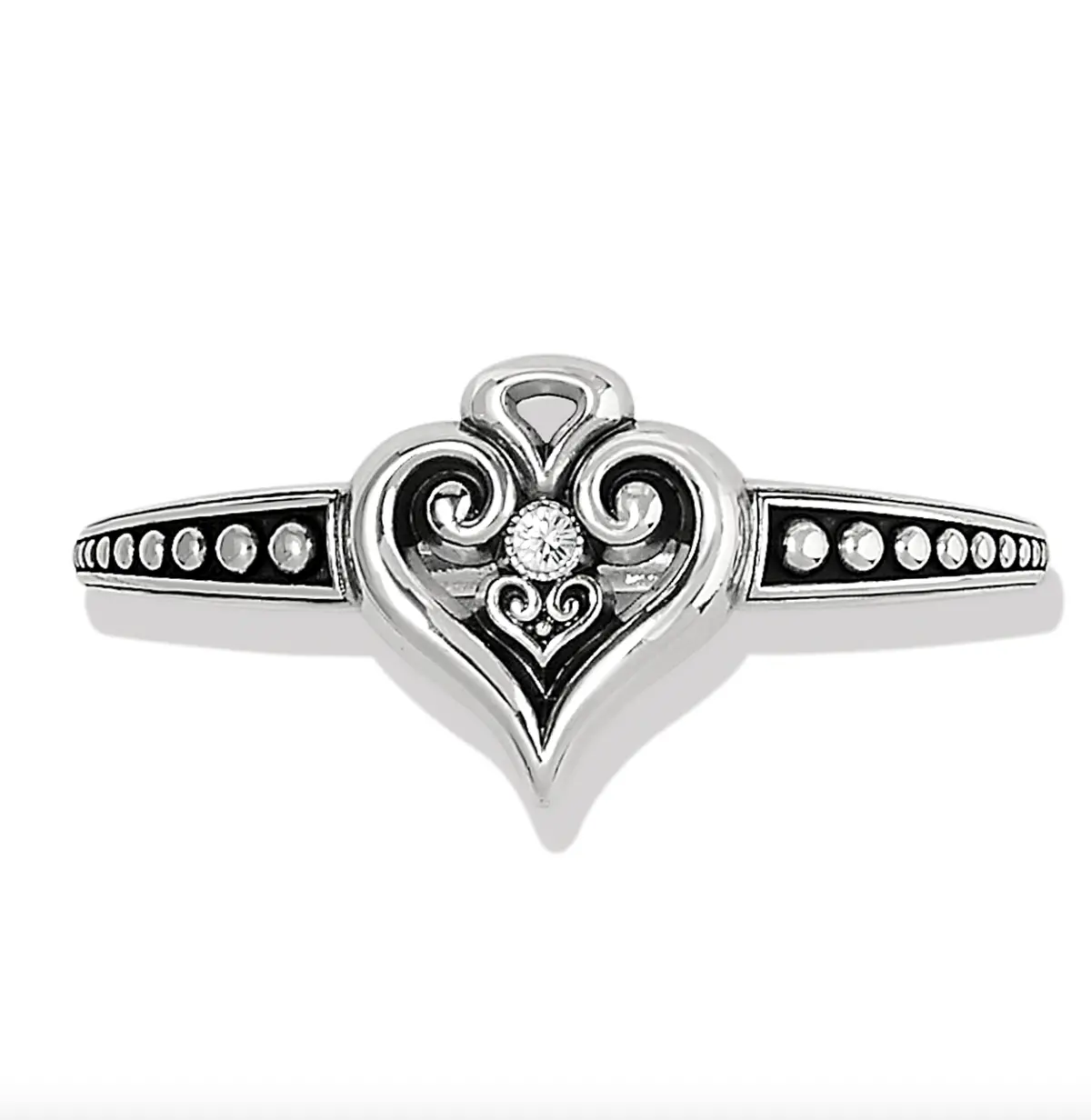 Alcazar Heart Glint Hinged Bangle 1
