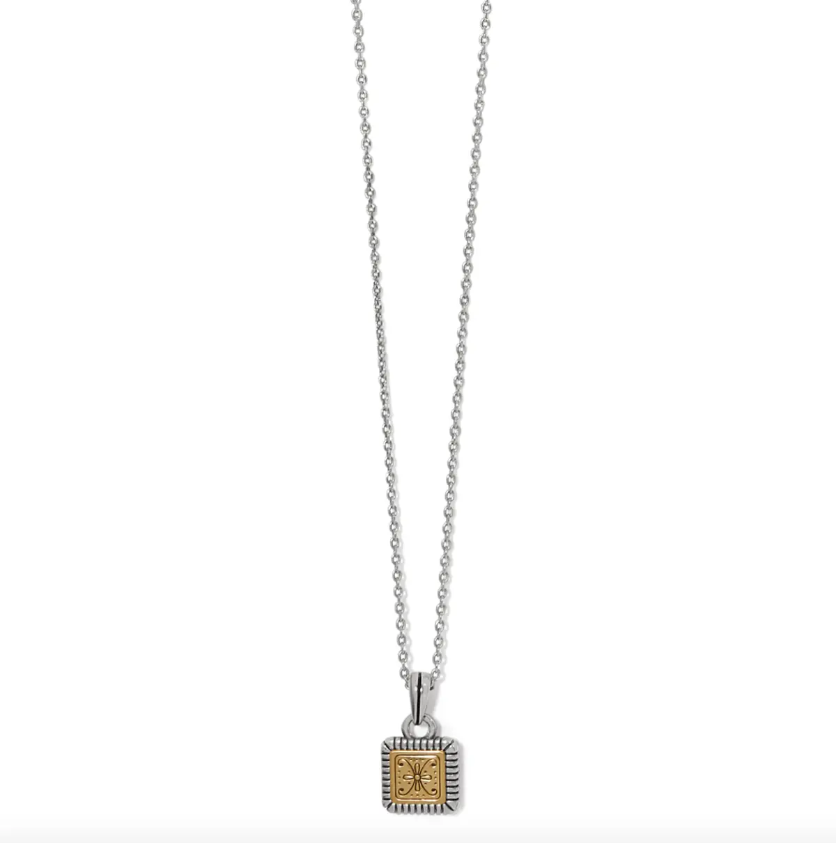 Mosaic Two Tone Mini Tile Necklace 1