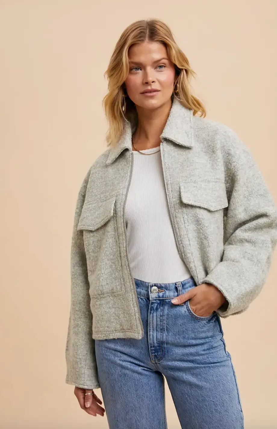 Nancy Collared Boucle Jacket 1