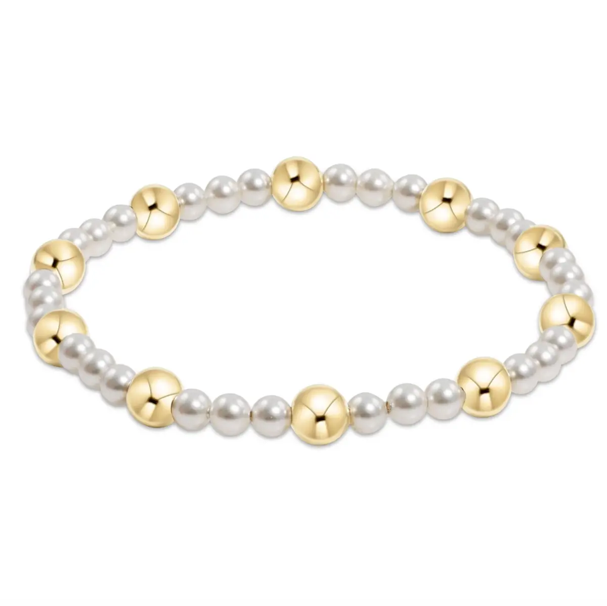 Pearl Sincerity Pattern 4Mm Bead Bracelet - 6Mm Gold 1