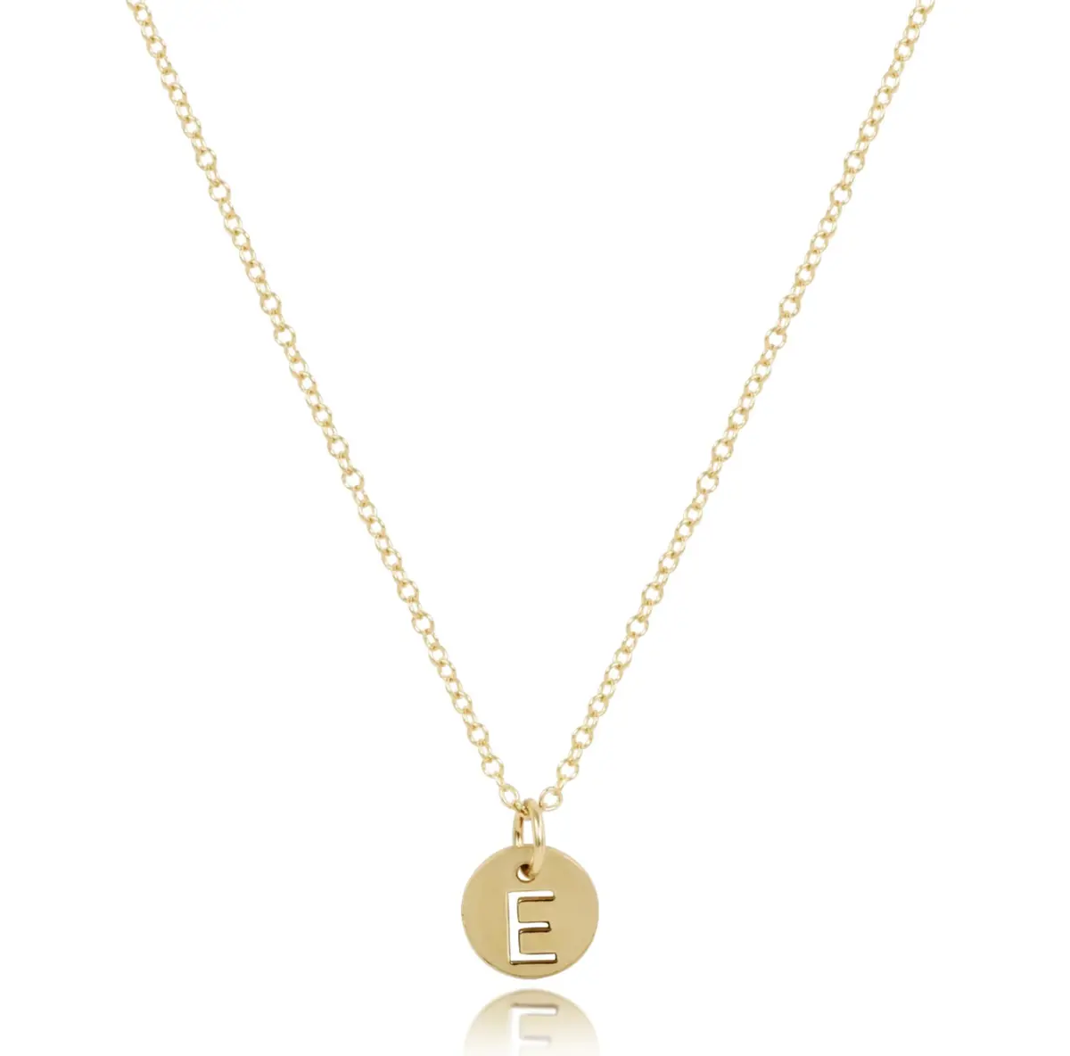 16" Necklace Gold - Respect Small Gold Disc 1