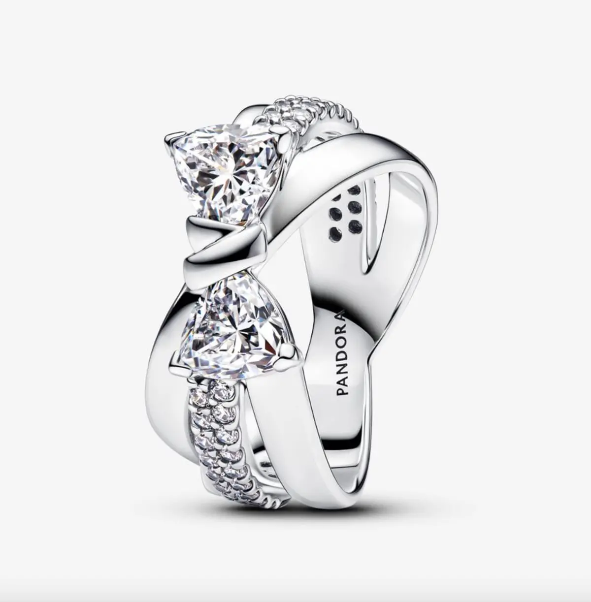 Sparkling Bow Crossover Ring 1