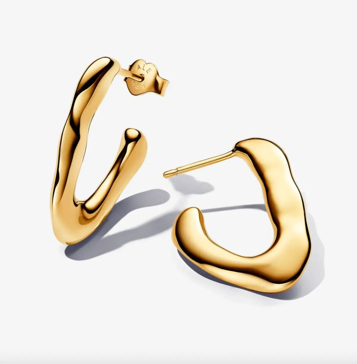 Organically V-Shaped Open Hoop Earrings 1