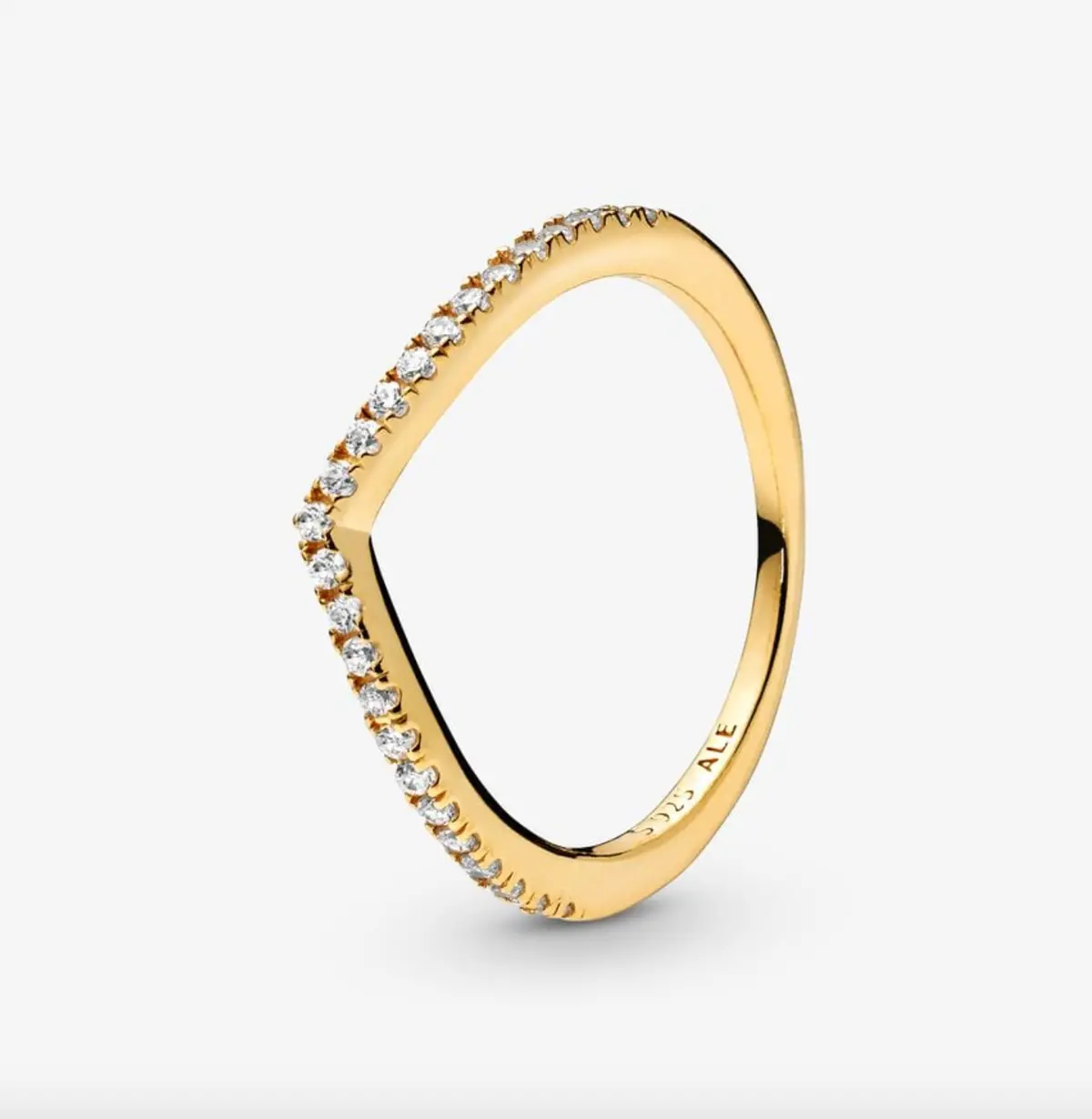 Sparkling Wishbone Ring 1