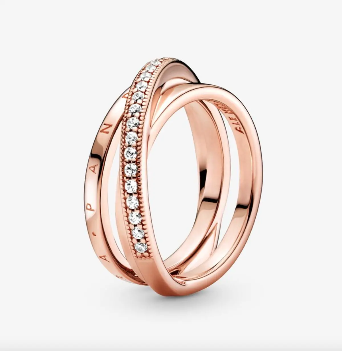 Crossover Pavé Triple Band Ring 1