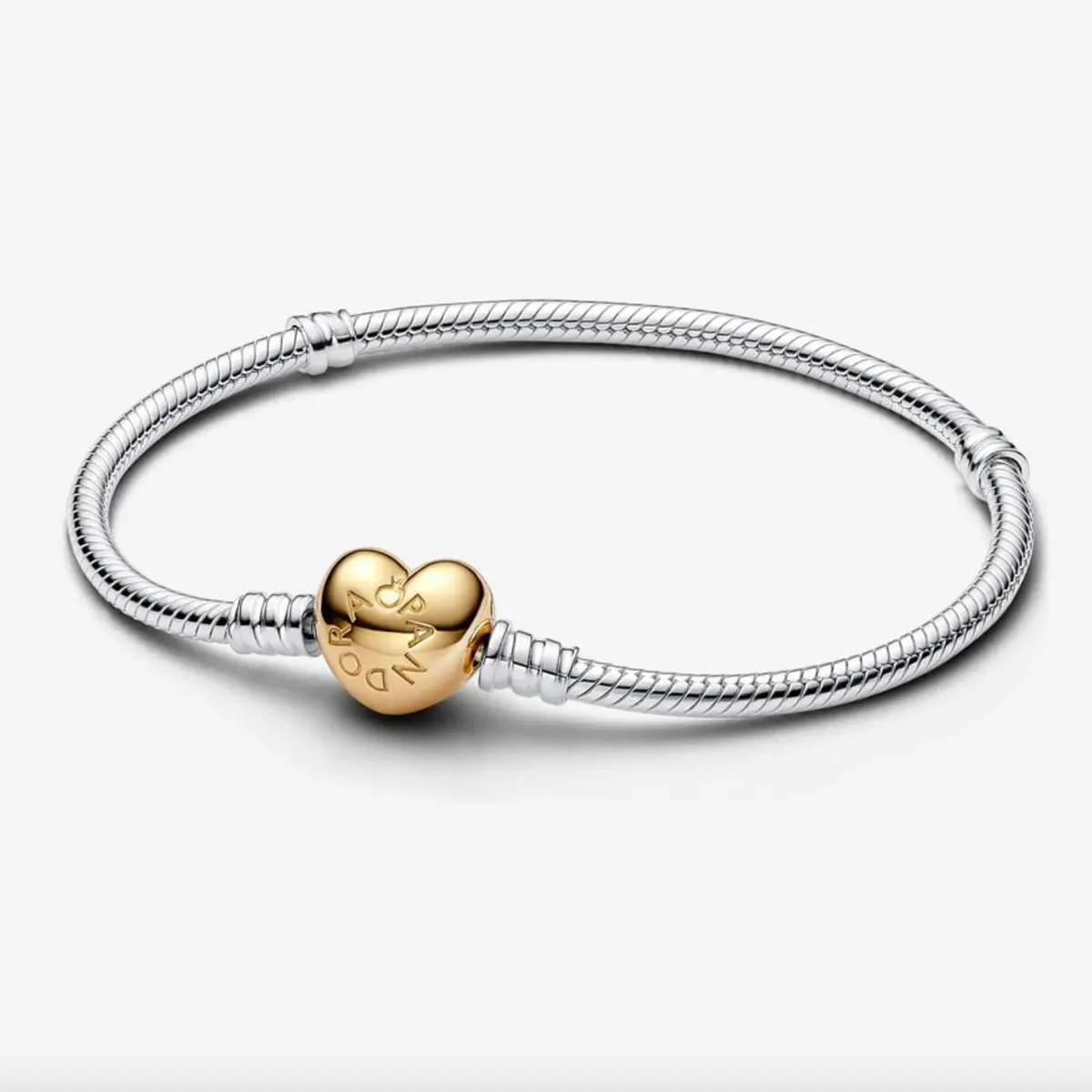 Pandora Moments Heart Clasp Snake Chain Bracelet 1