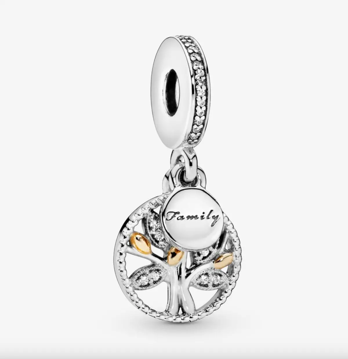Sparkling Family Tree Dangle Charm 1