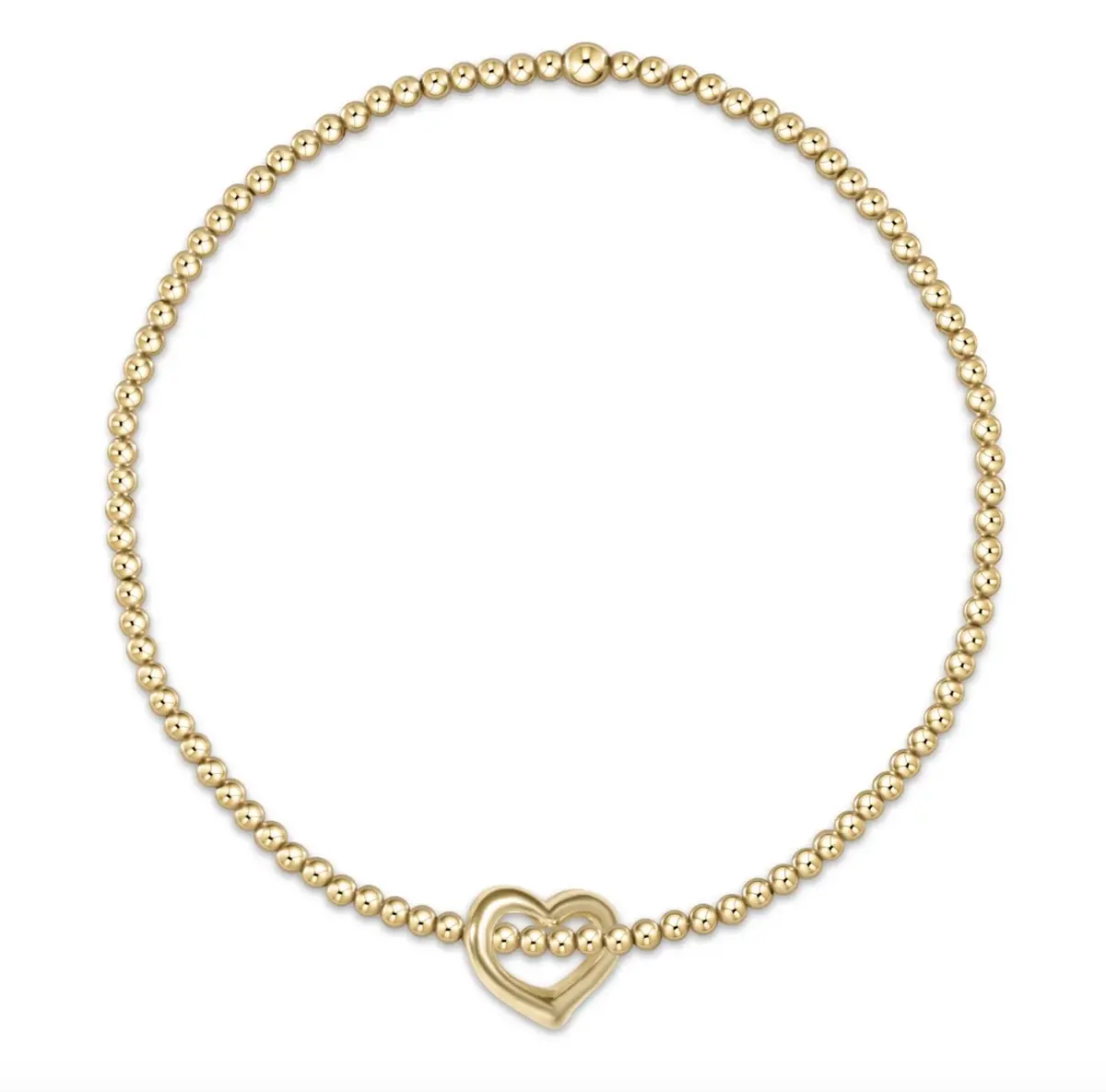 Egirl Classic Gold 2Mm Bracelet - Love Small Gold Charm 1