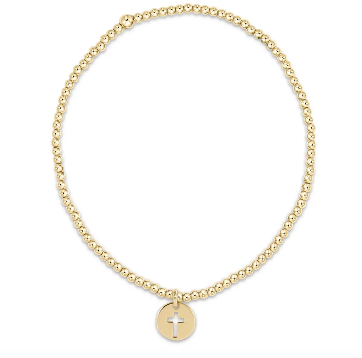 Egirl Classic Gold 2Mm Bracelet - Blessed Small Gold Disc 1