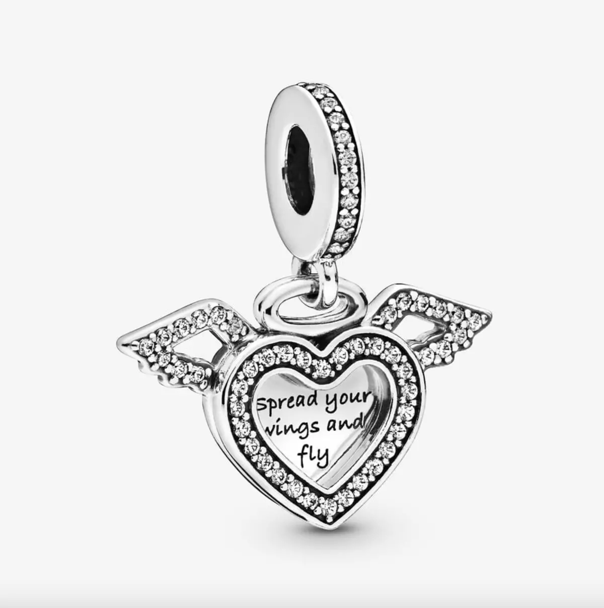 Heart And Angel Wings Charm 1