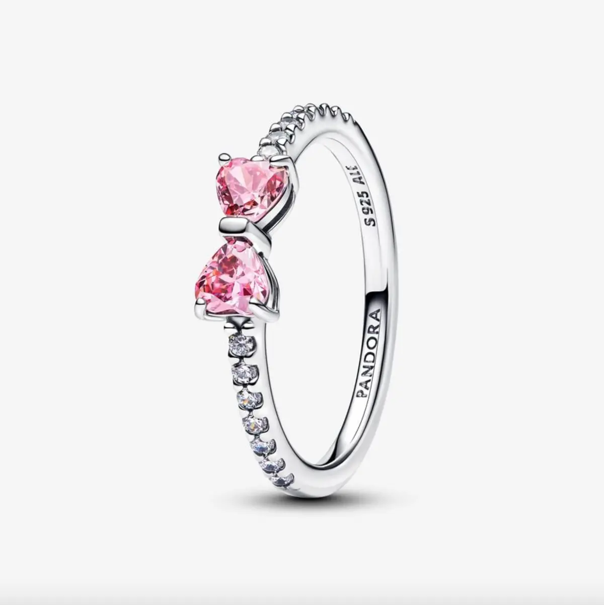 Sparkling Pink Bow Ring 1
