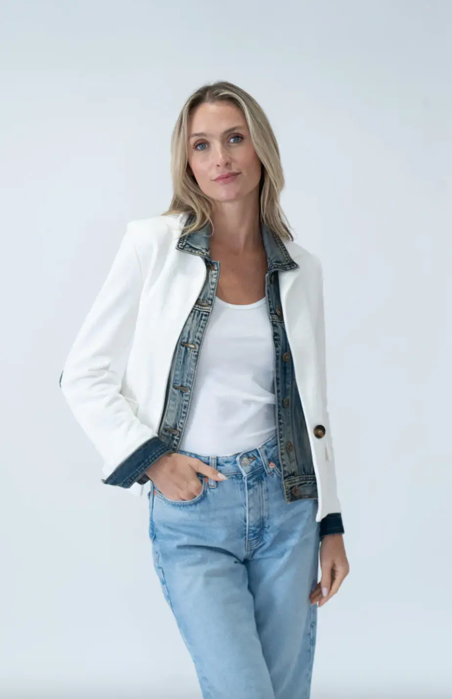 Clarissa Denim Jacket | Ivory 1