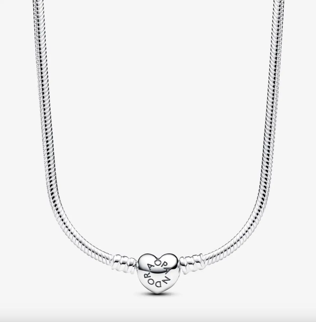 Pandora Moments Heart Clasp Snake Chain Necklace 1