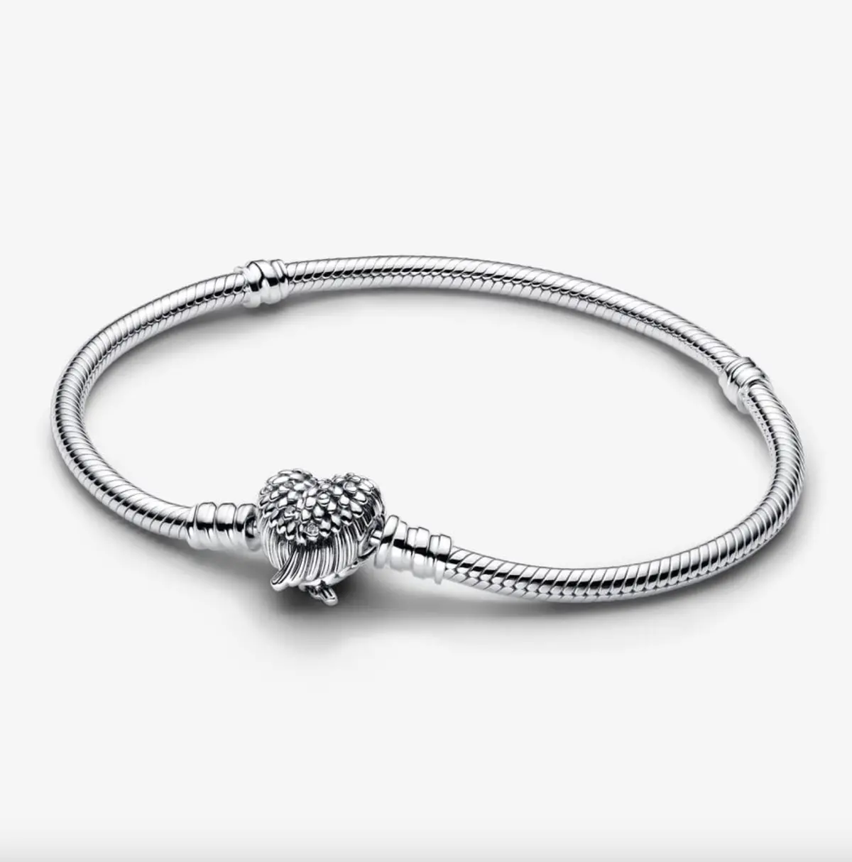 Heart Wings Clasp Snake Chain Bracelet 1