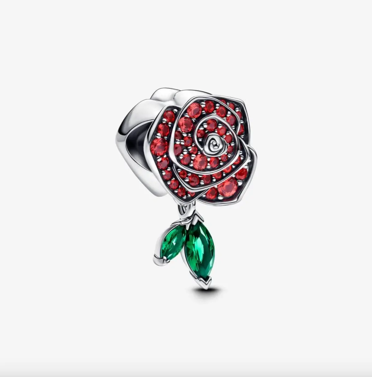 Sparkling Rose In Bloom Charm 1