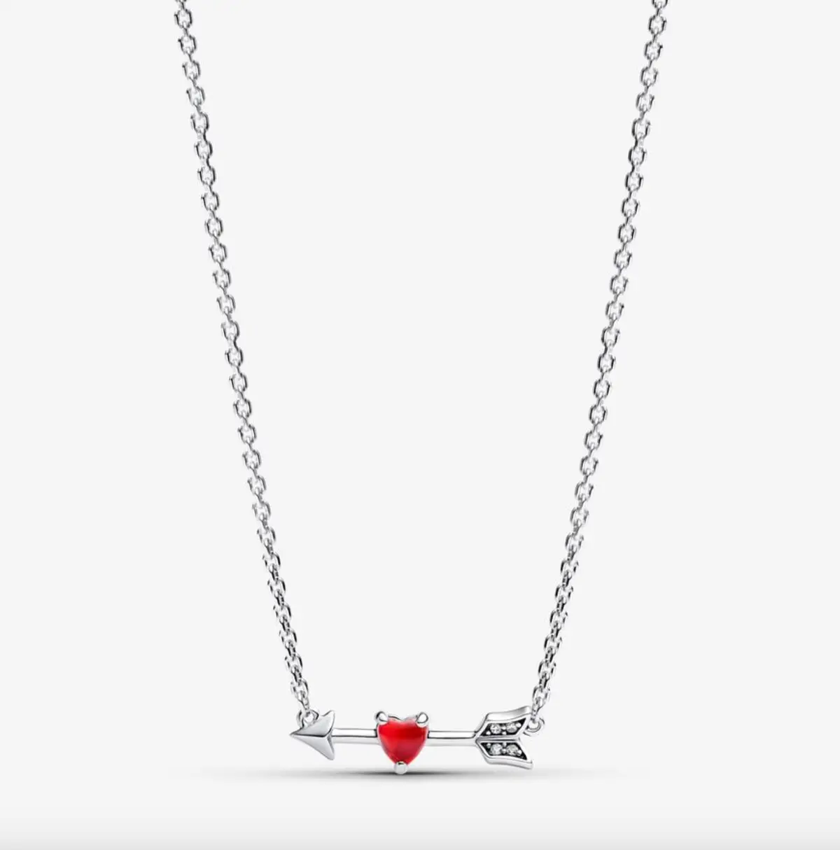 Arrow & Murano Glass Heart Necklace 1