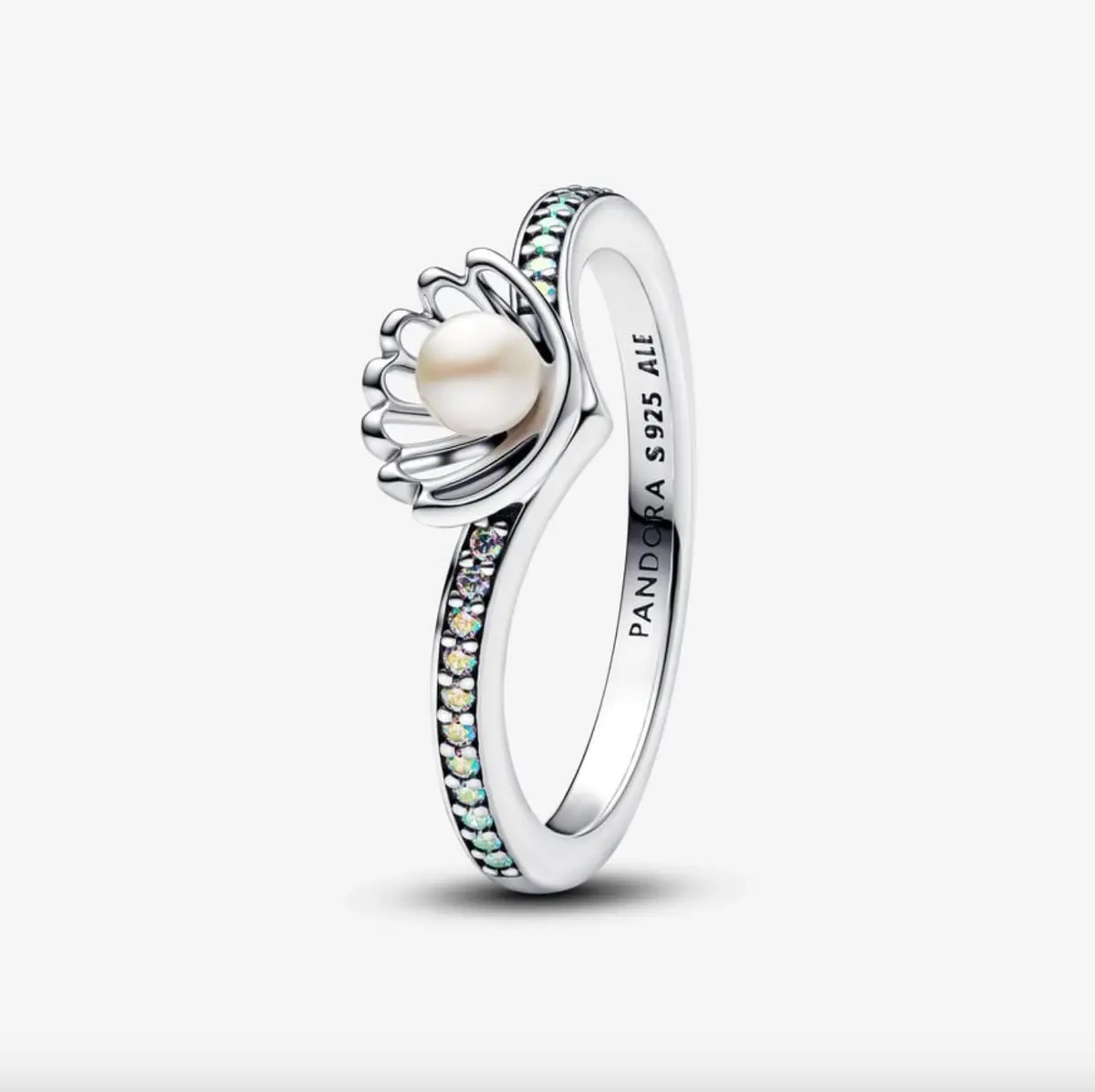 Disney Princess Ariel Shell Treated Freshwater Cultured Pearl Ring 1