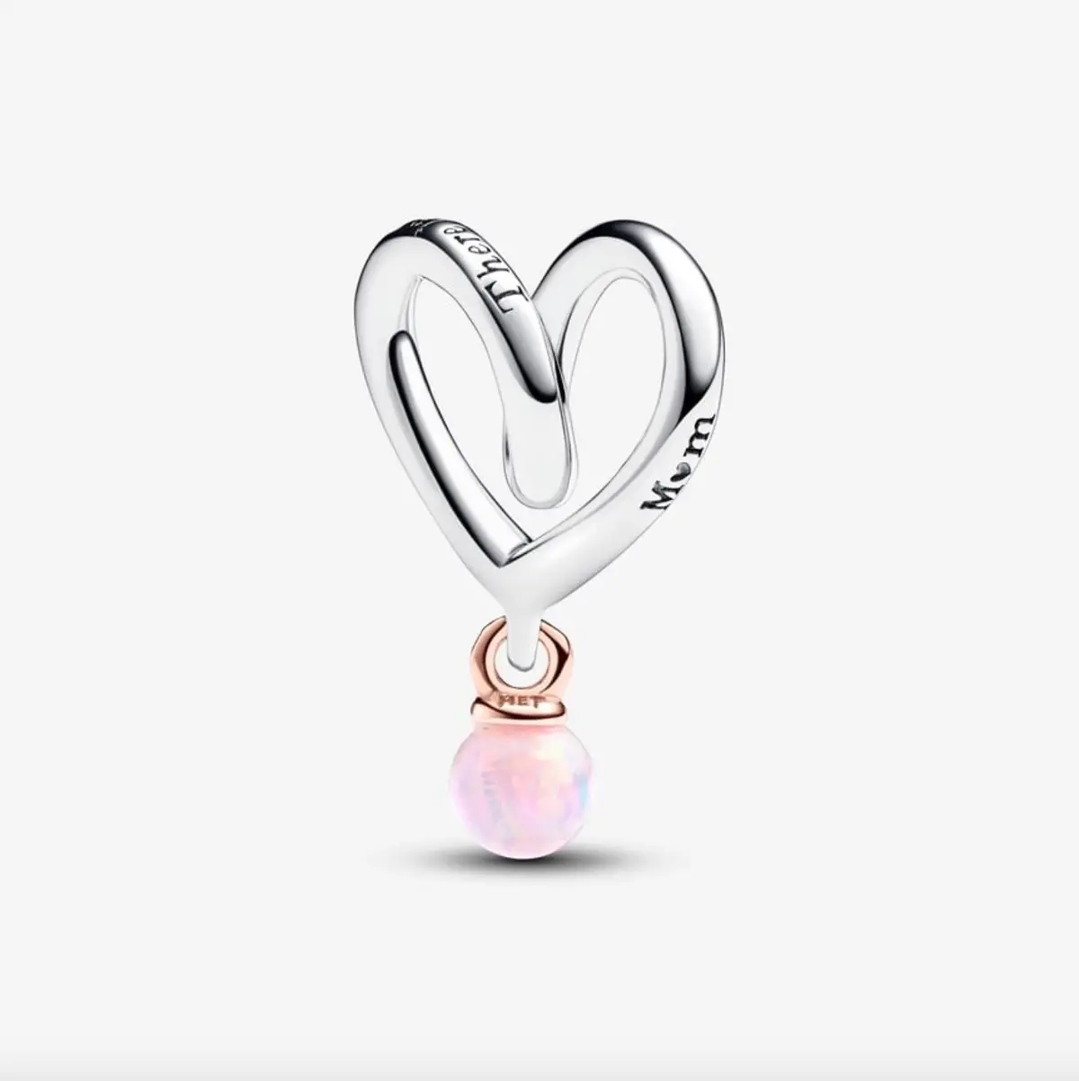 Two-Tone Wrapped Heart Charm 1