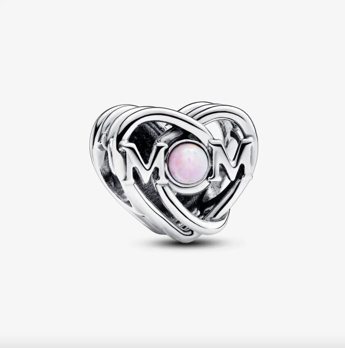 Openwork Mom & Heart Charm 1