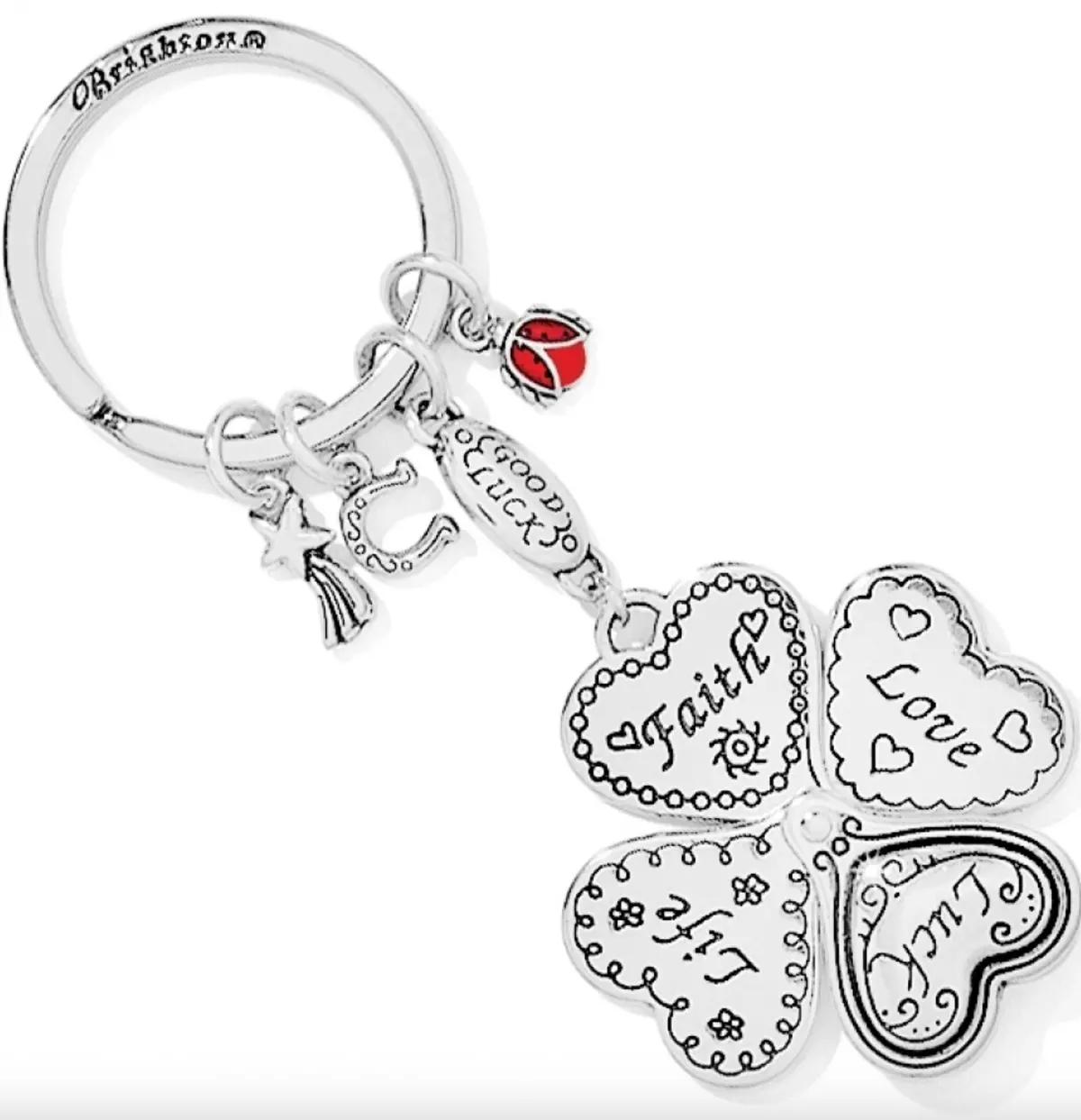 Lucky Clover Heart Key Fob 1