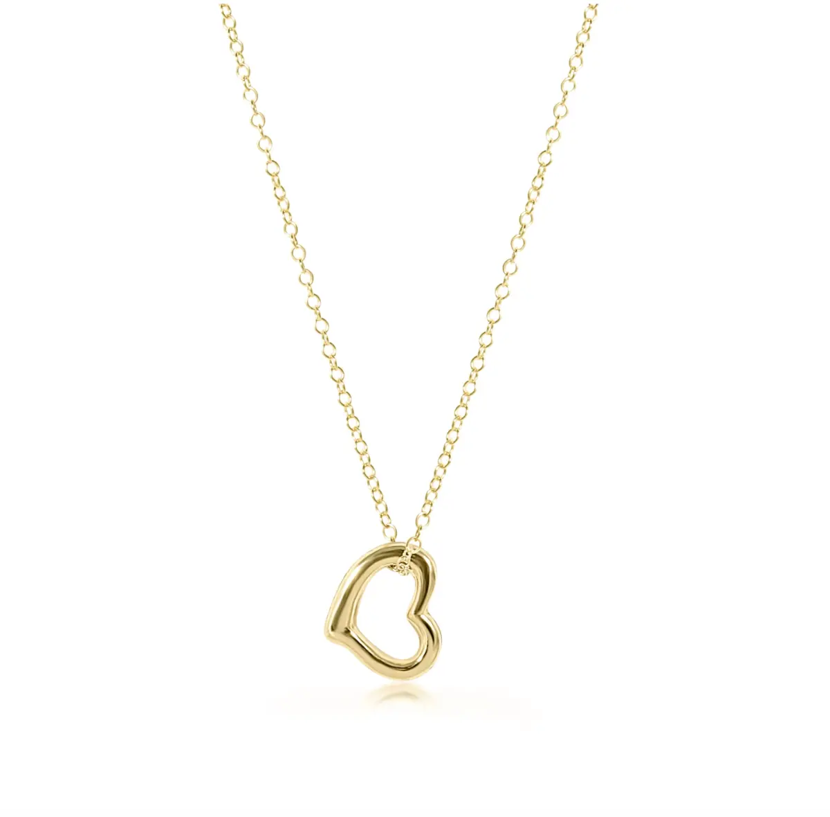 16" Necklace Gold - Love Gold Charm 1