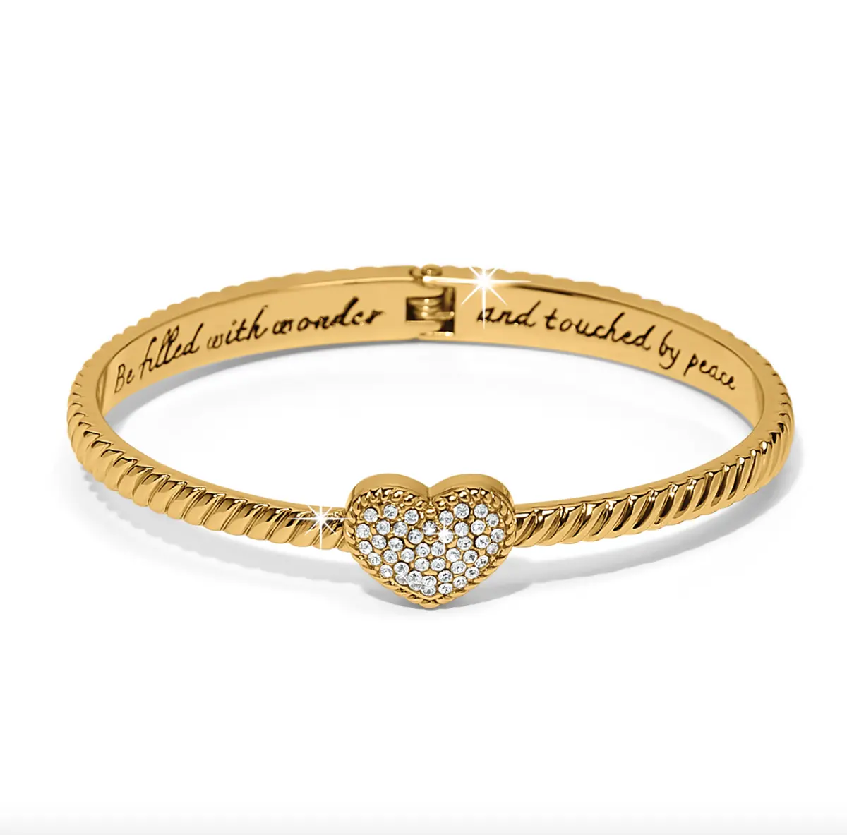 Celestia Heart Hinged Bangle 1
