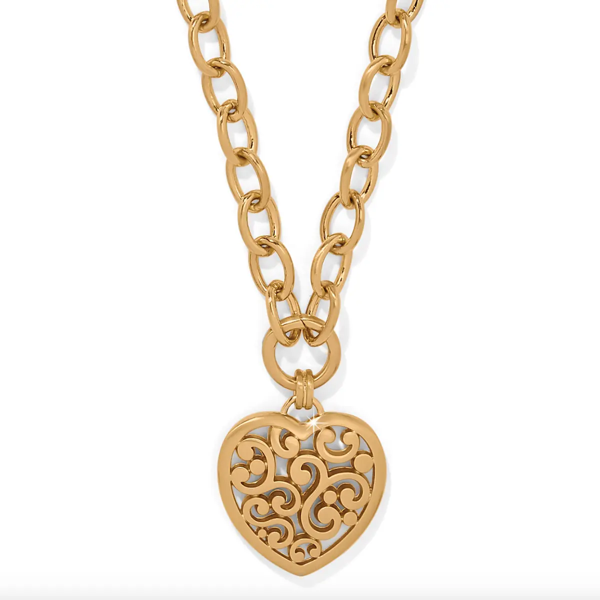 Contempo Medallion Heart Necklace 1