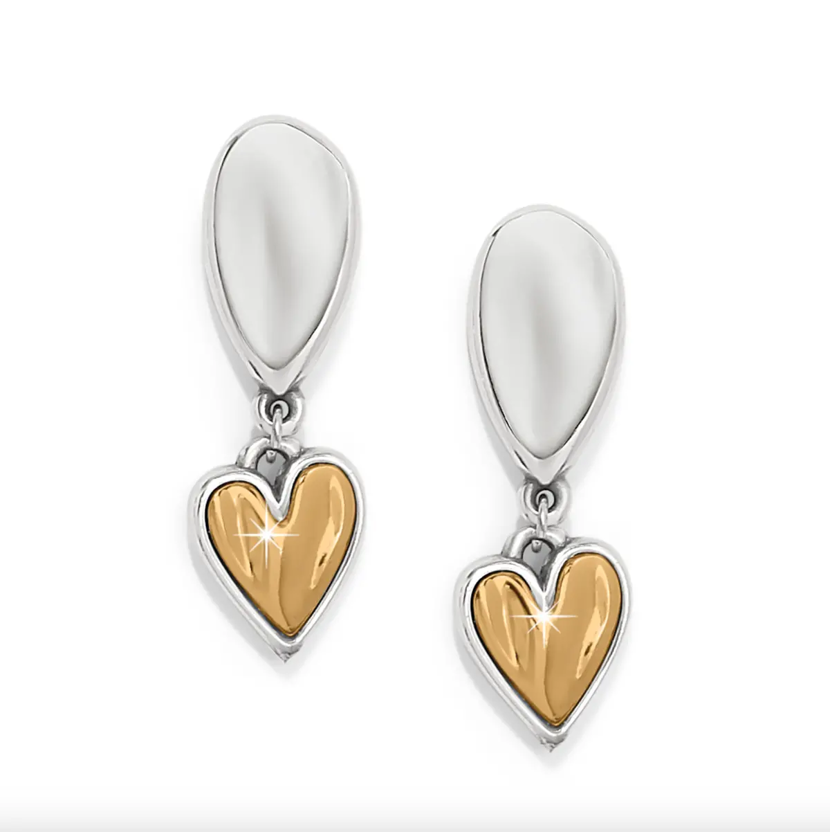 Cascade Heart Unity Post Drop Earrings 1