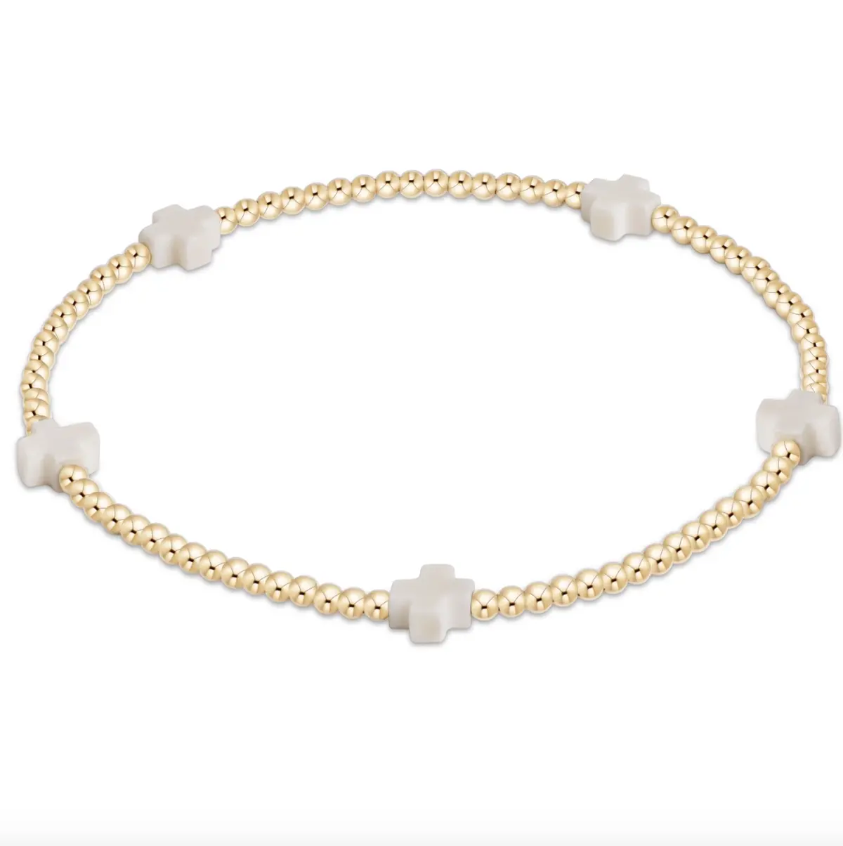Signature Cross Small 2Mm Gold Bracelet 1