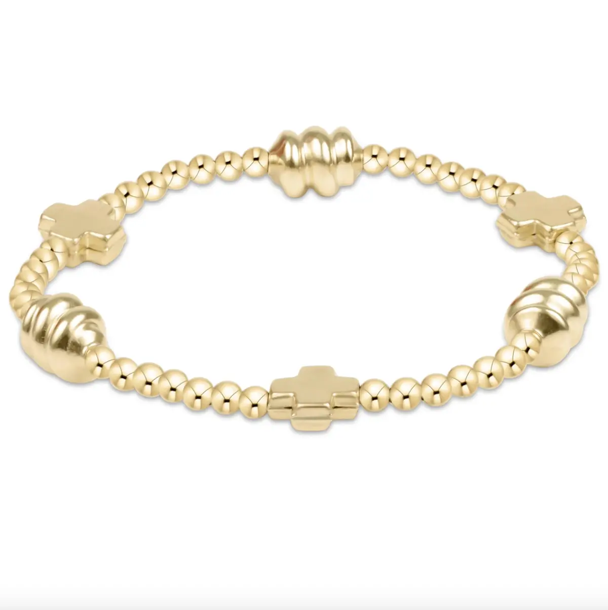 Signature Cross Gold & Admire Gold 3Mm Gold Bracelet 1