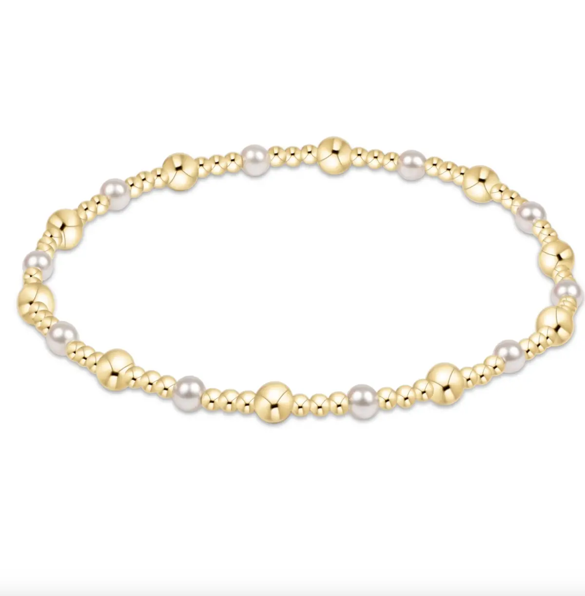 Sincerity Gold & Pearl 4Mm Bracelet 1