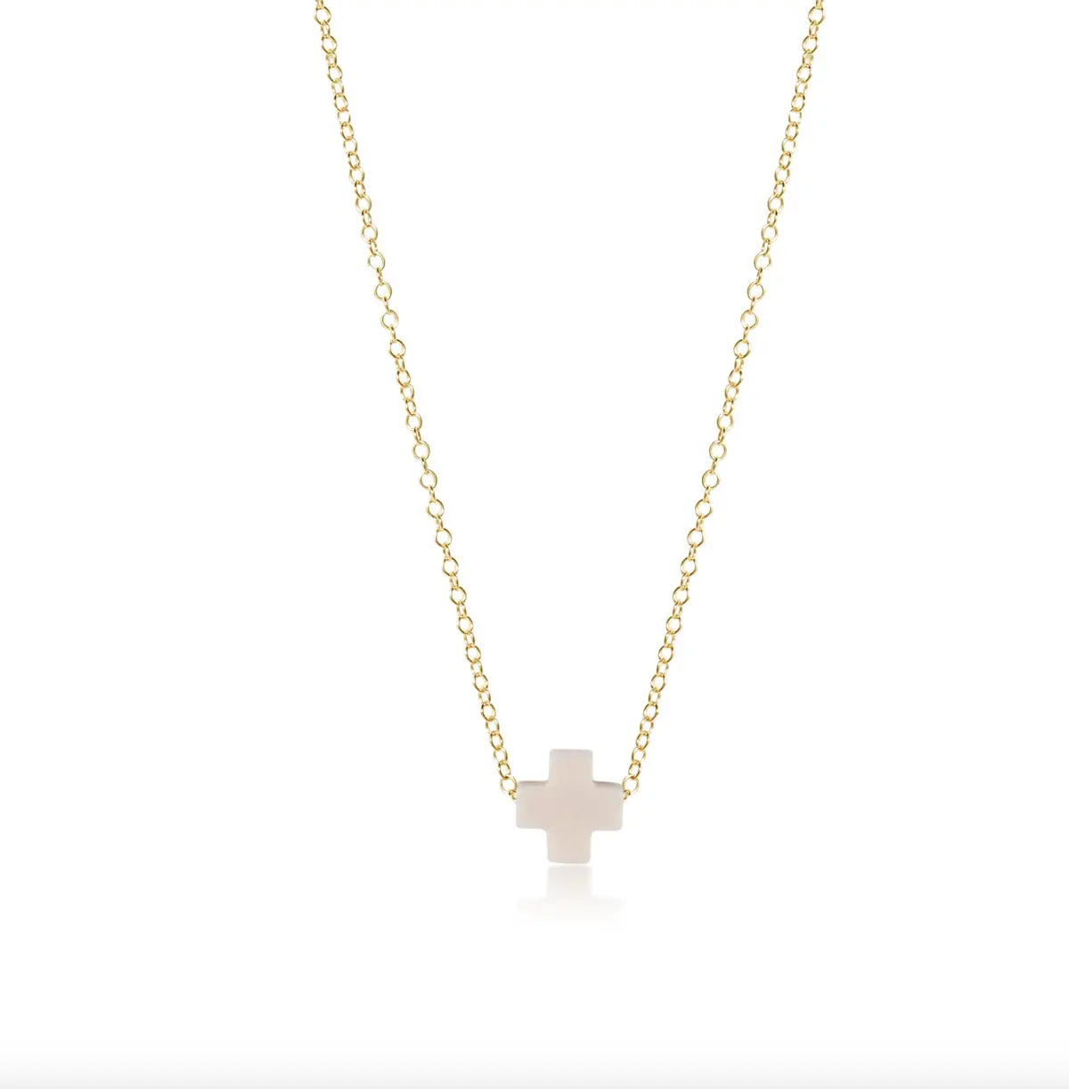 16" Necklace Gold - Signature Cross 1