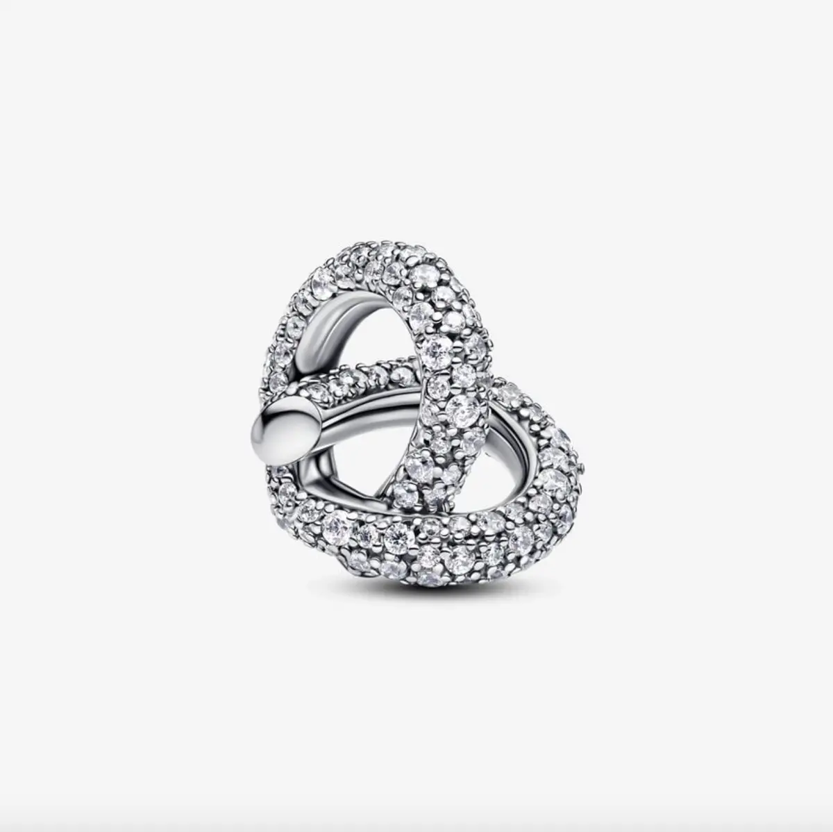 Pavé Infinity Knot Heart Charm 1