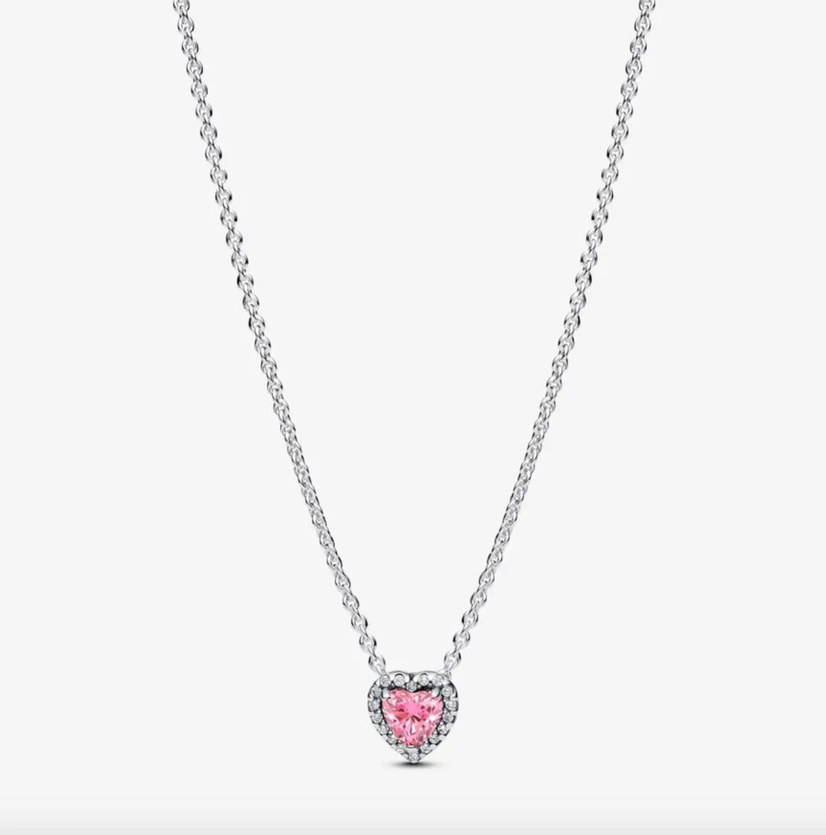 Pink Elevated Heart Necklace 1