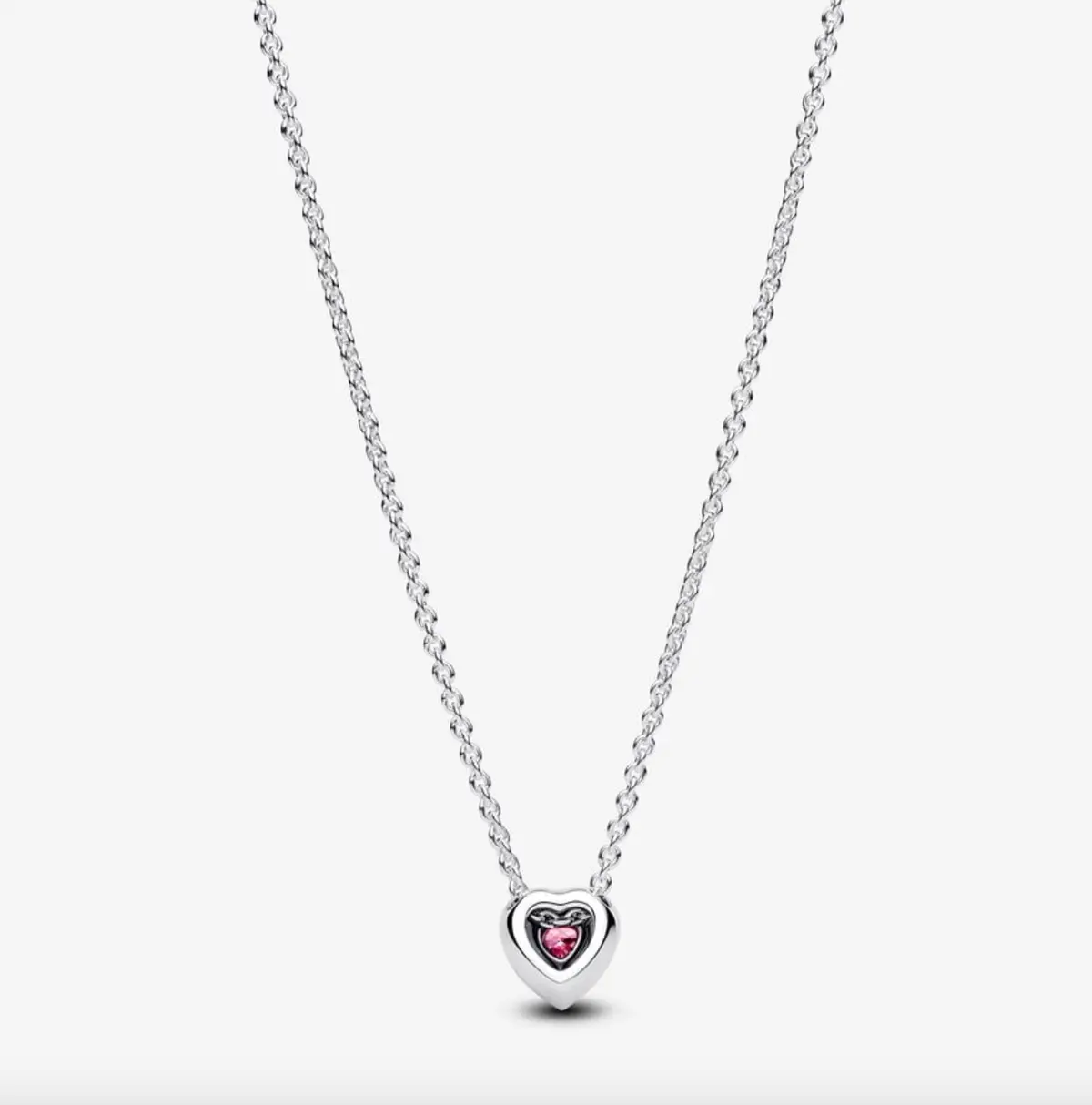 Pink Elevated Heart Necklace 2