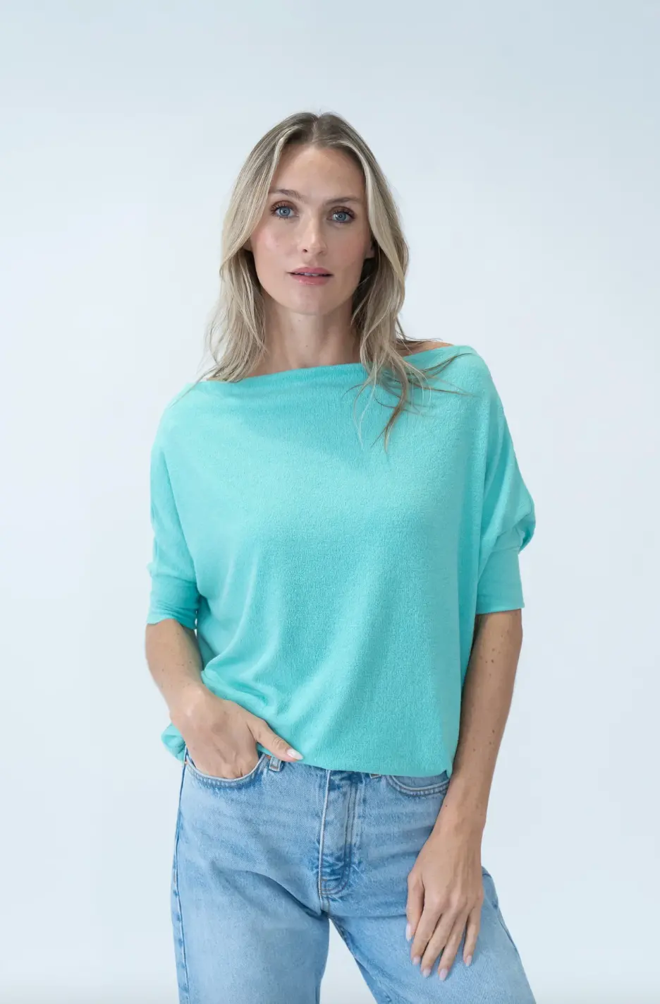 The Short Sleeve Anywhere Top | Island Green 1